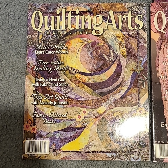 Quilting Arts Magazines, 4 (2002-2004) Sewing Free Motion Embrodery Art Quilts - Picture 8 of 16